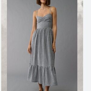 AE American Eagle Red Gingham Maxi Dress